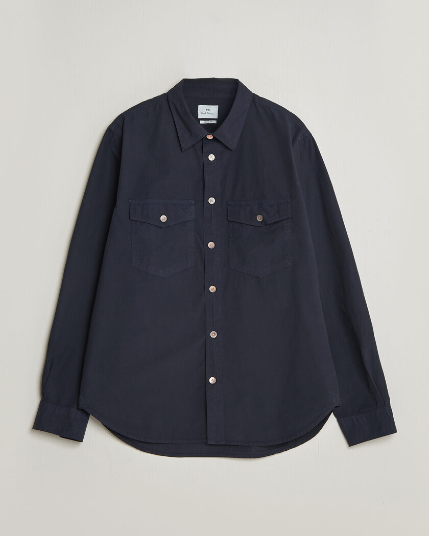 PS Paul Smith Cotton Pocket Overshirt Navy – Sininen