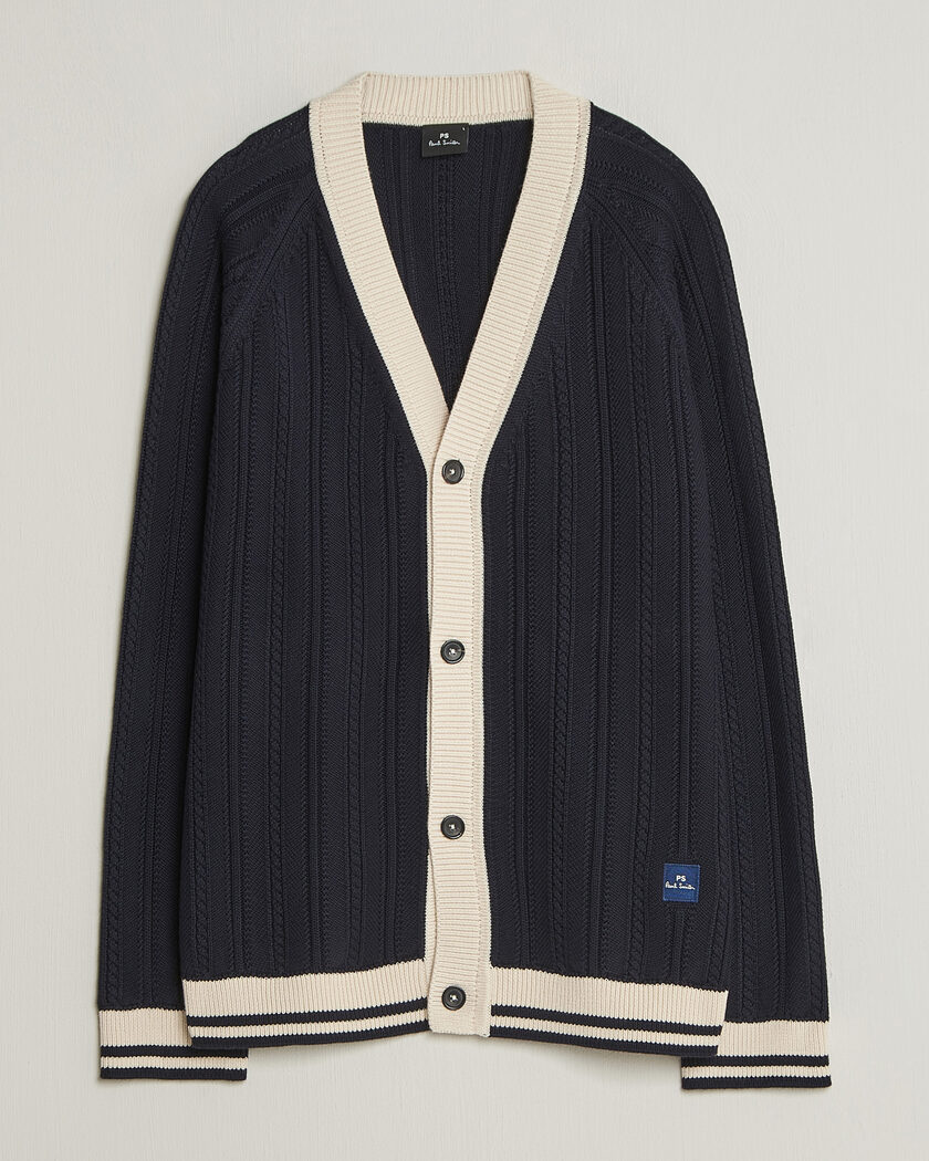 PS Paul Smith Cotton Knitted Cardigan Navy – Sininen