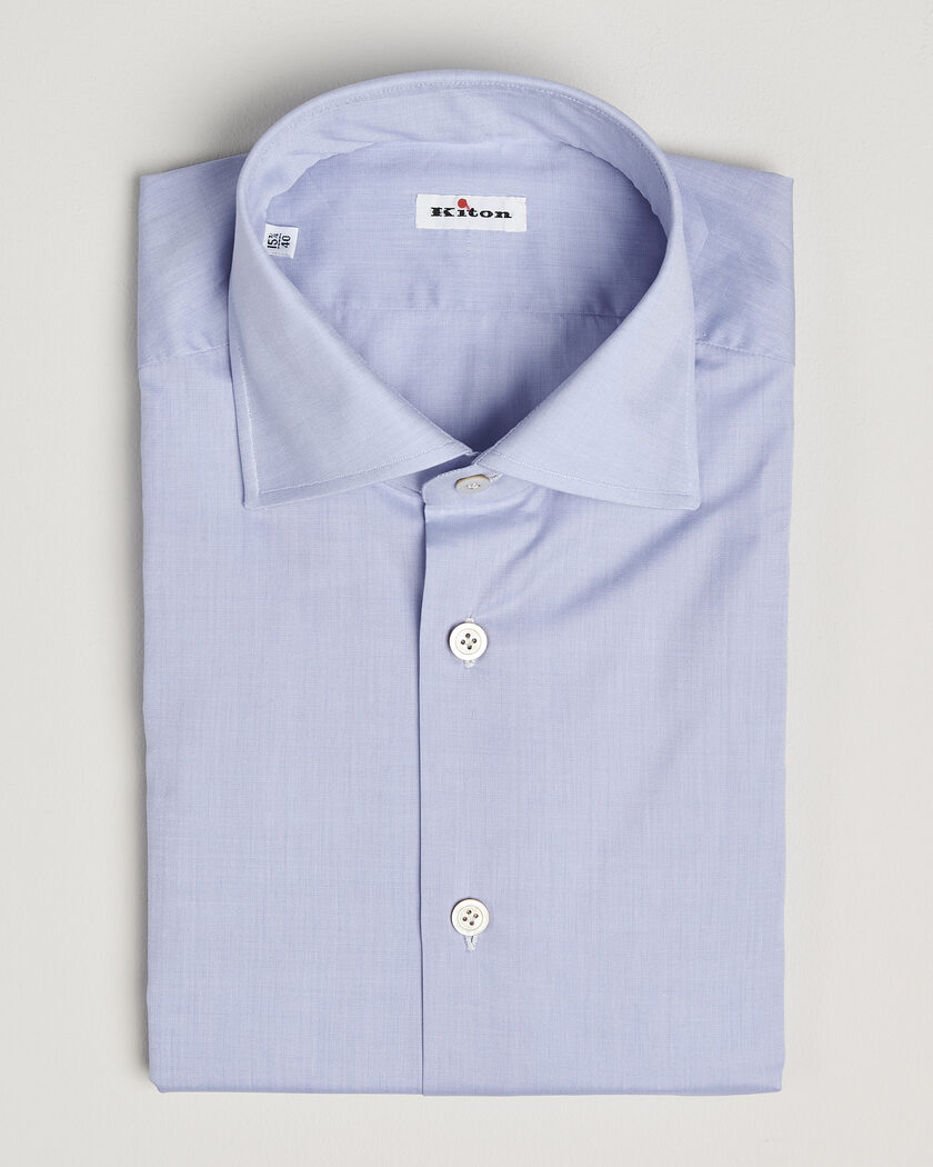 Kiton Slim Fit Dress Shirt Light Blue – Sininen