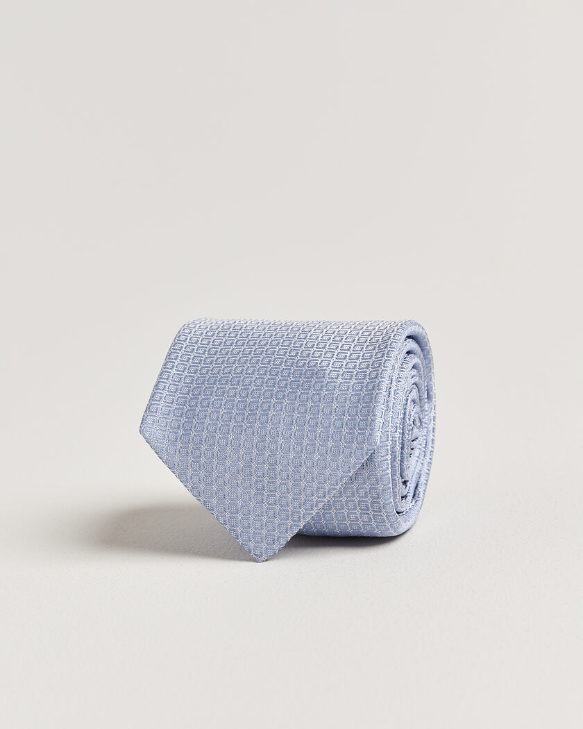 Kiton Micro Structure Silk Tie Sky Blue – Sininen