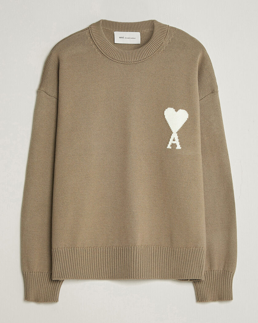 AMI Big Heart Wool Sweater Beige – Ruskea