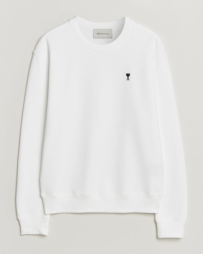 AMI Contrast Heart Logo Sweatshirt White – Valkoinen
