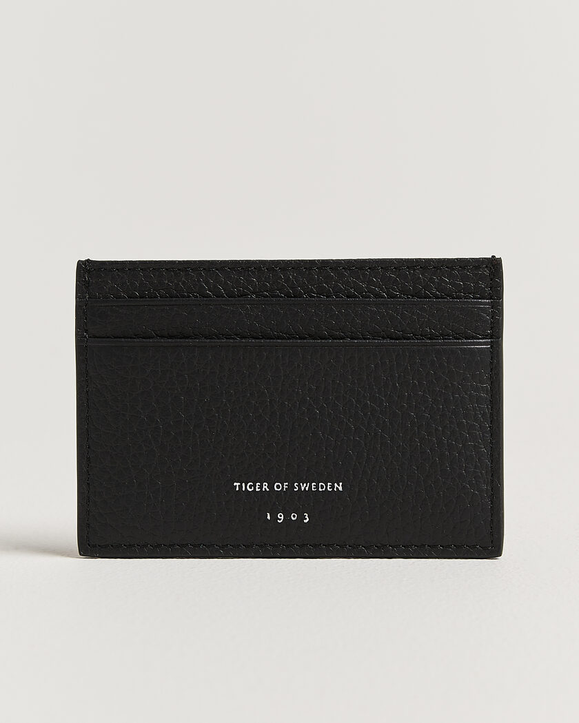 Tiger of Sweden Wharf Leather Card Holder Black – Musta