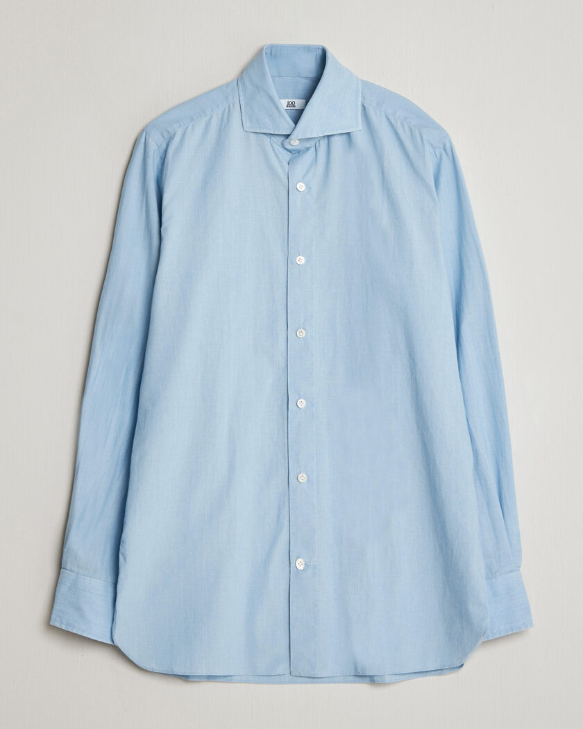 100Hands Light Cotton Voile Denim Shirt Blue – Sininen