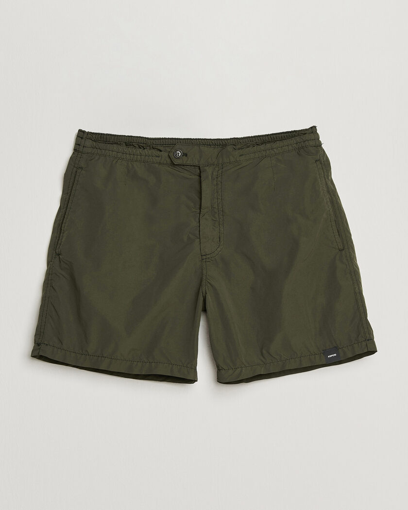 Aspesi Caprese Nylon Swim Trunks Military – Vihreä