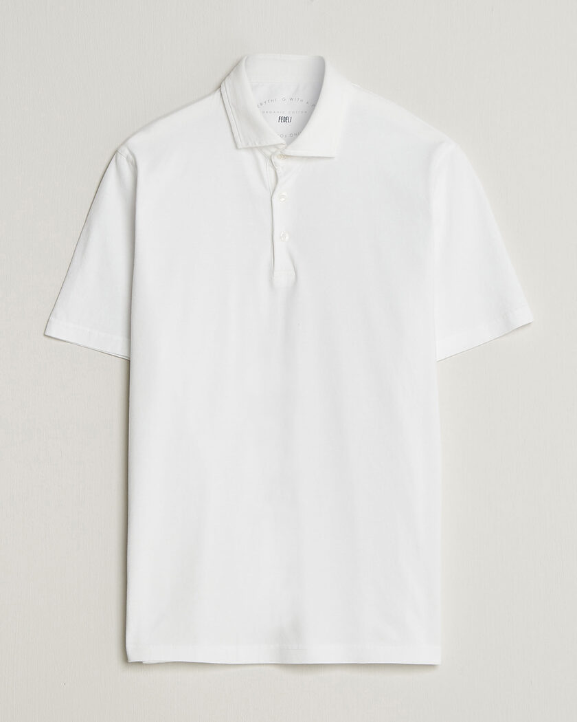 Fedeli Zero Organic Cotton Polo White – Valkoinen