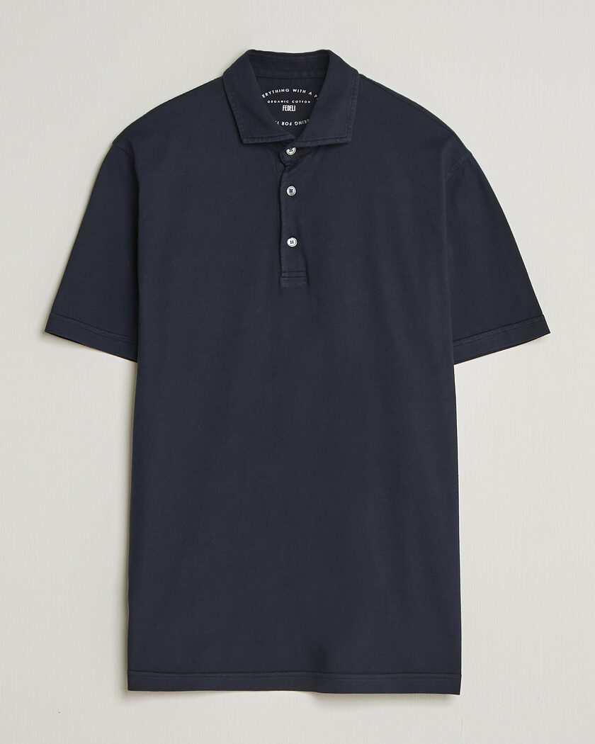 Fedeli Zero Organic Cotton Polo Navy – Sininen
