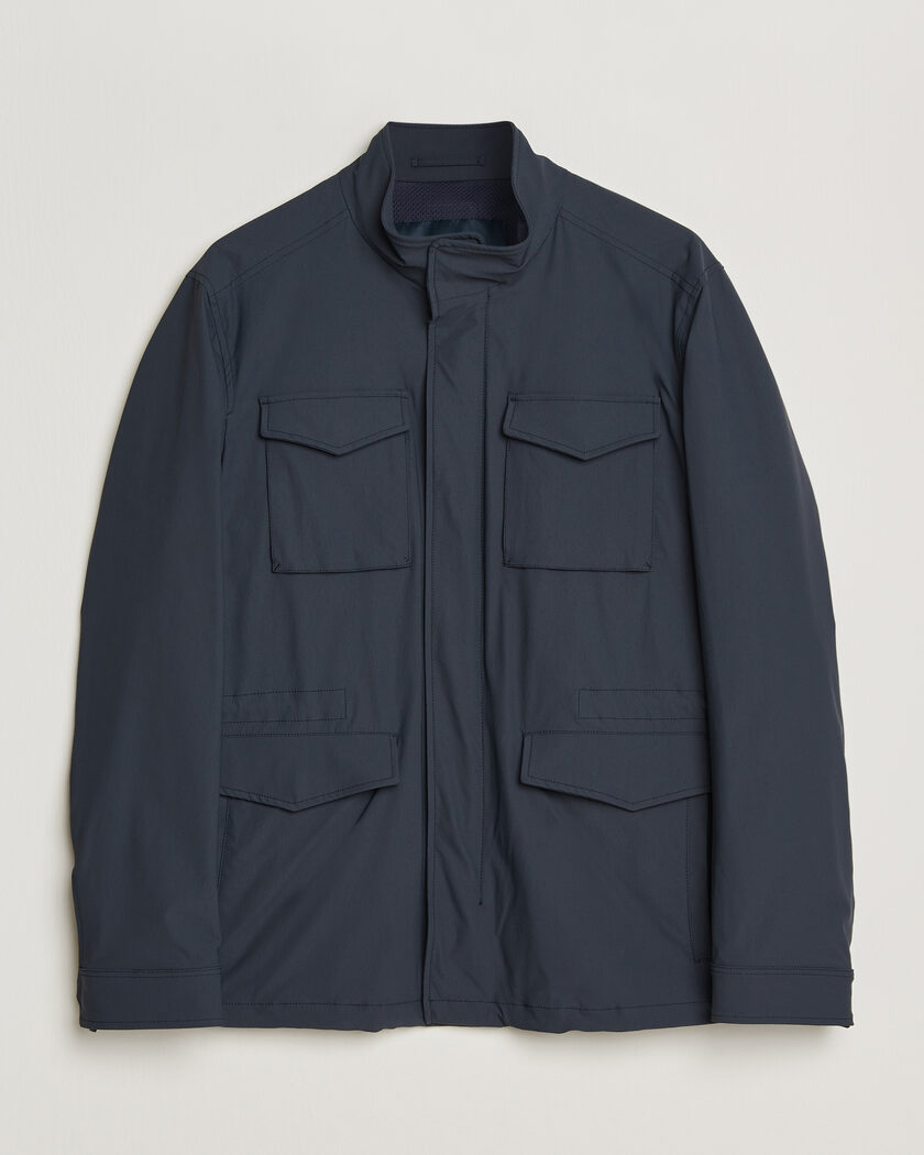 Herno Soft Nylon Field Jacket Navy – Sininen