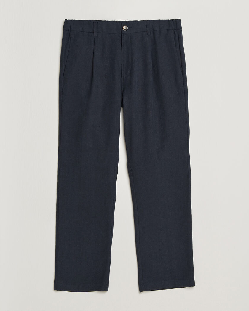 Herno Cotton/Linen Drawstring Pants Navy – Sininen