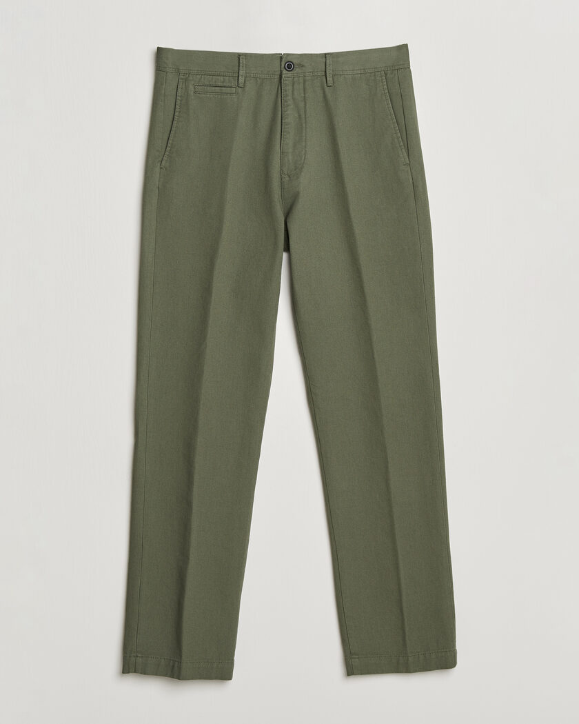 Incotex Regular Fit Uniform Cotton Slacks Military – Vihreä