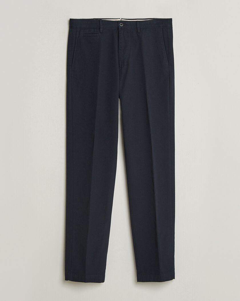 Incotex Regular Fit Uniform Cotton Slacks Navy – Sininen