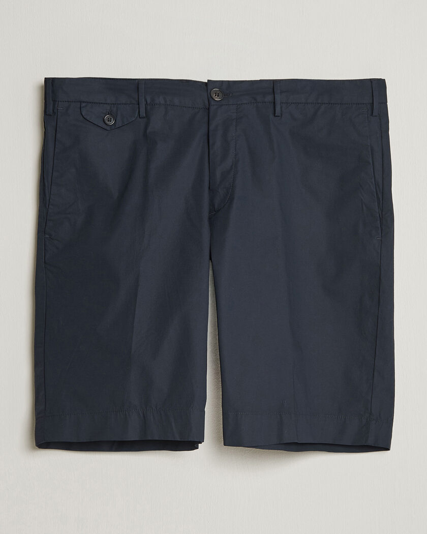 Incotex Cotton Poplin Shorts Navy – Sininen