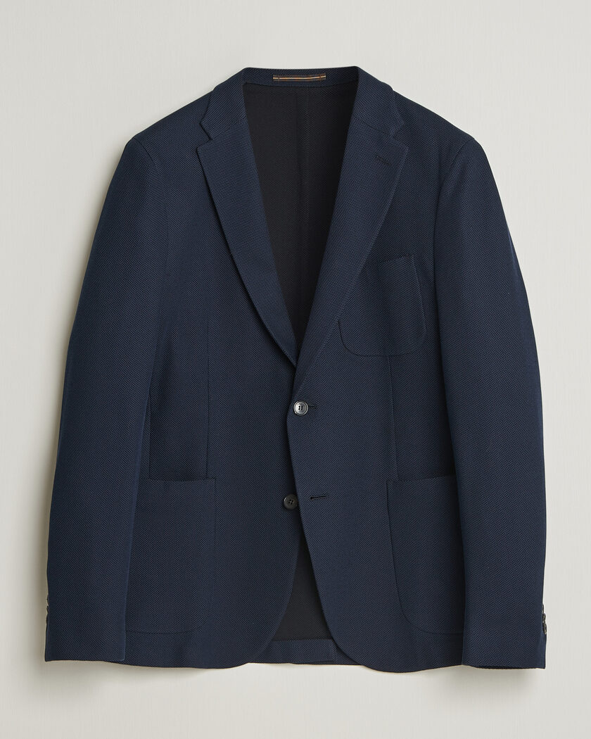 Incotex Unconstructed Jersey Blazer Navy – Sininen