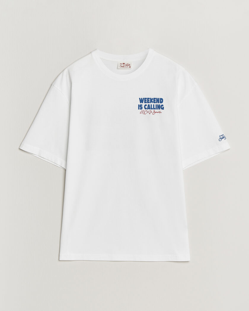 MC2 Saint Barth Back Printed Cotton T-Shirt Weekend Jet – Valkoinen