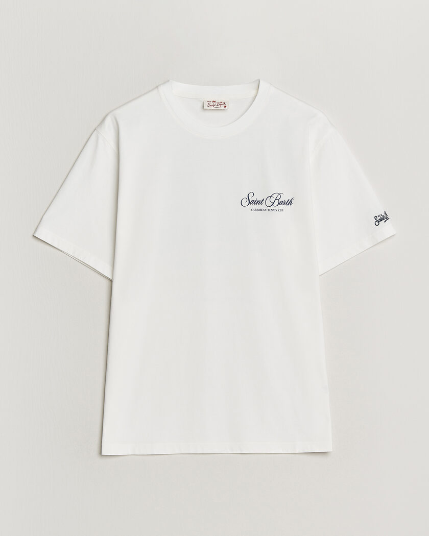 MC2 Saint Barth Back Printed Cotton T-Shirt Gustavia Cup – Valkoinen