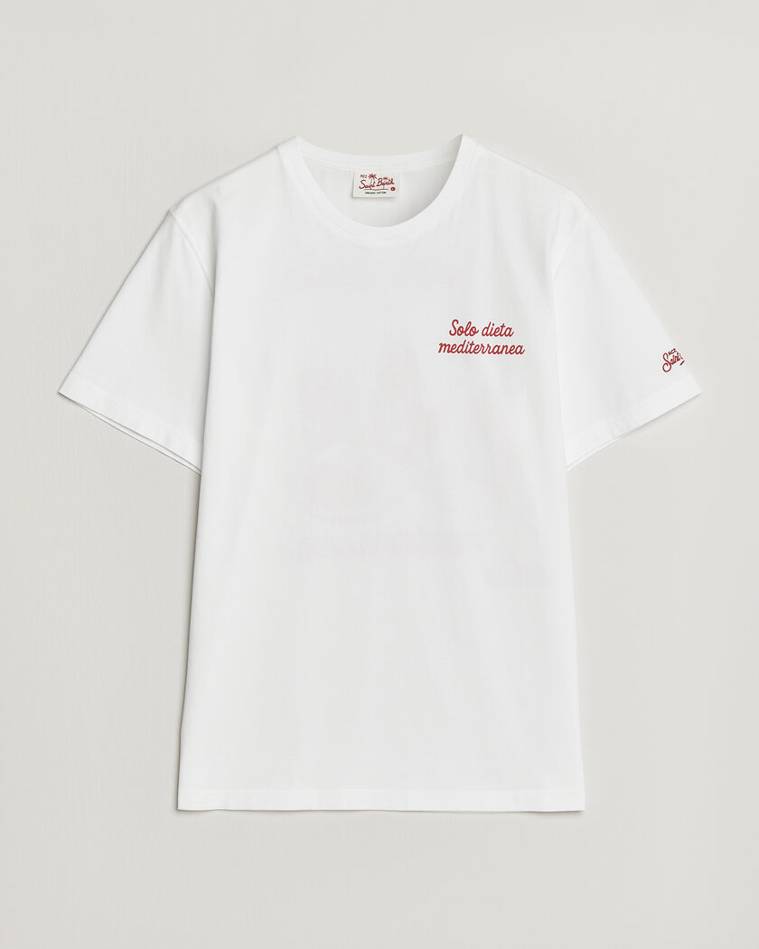 MC2 Saint Barth Back Printed Cotton T-Shirt Dieta Mediterranea – Valkoinen