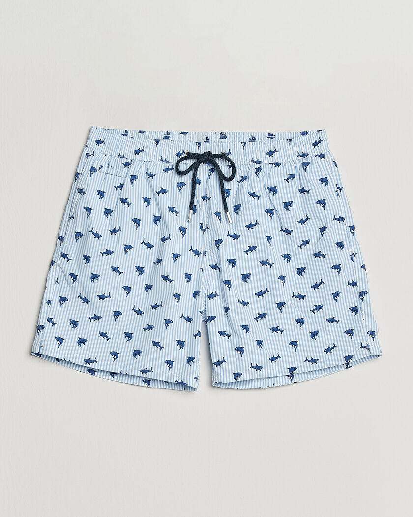 MC2 Saint Barth Printed Swim Shorts Blue Sharks – Sininen