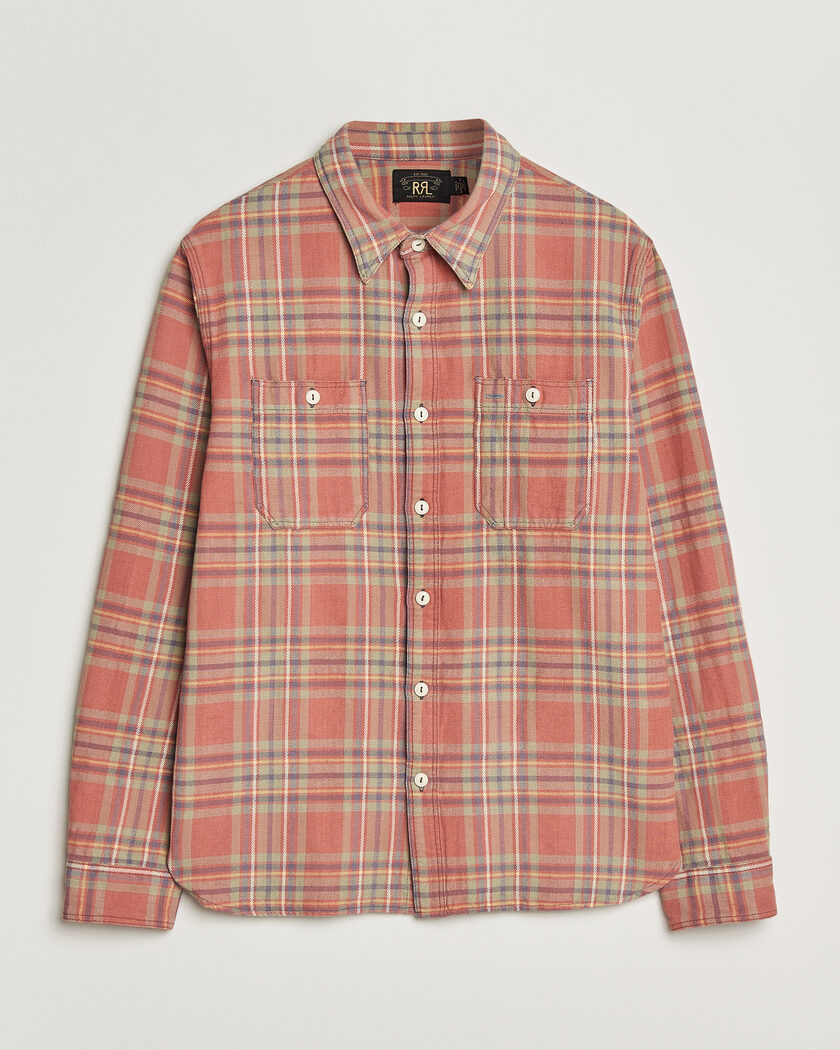 RRL Cameron Double Pocket Shirt Red/Blue Check – Monivärinen