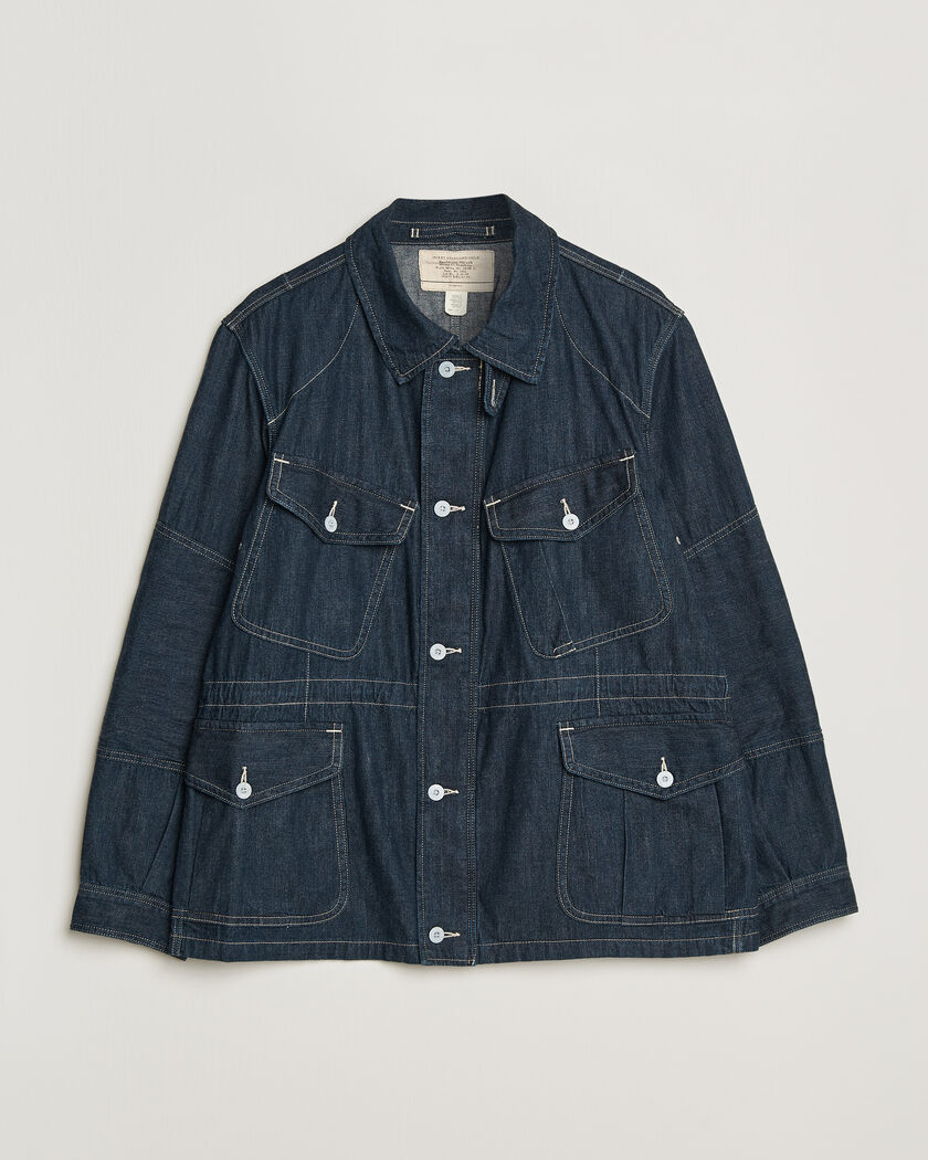 RRL Bannerman Denim Field Jacket Medium Wash – Sininen