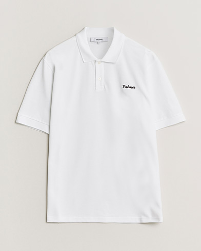 Palmes Stitch Piquet Polo White – Valkoinen
