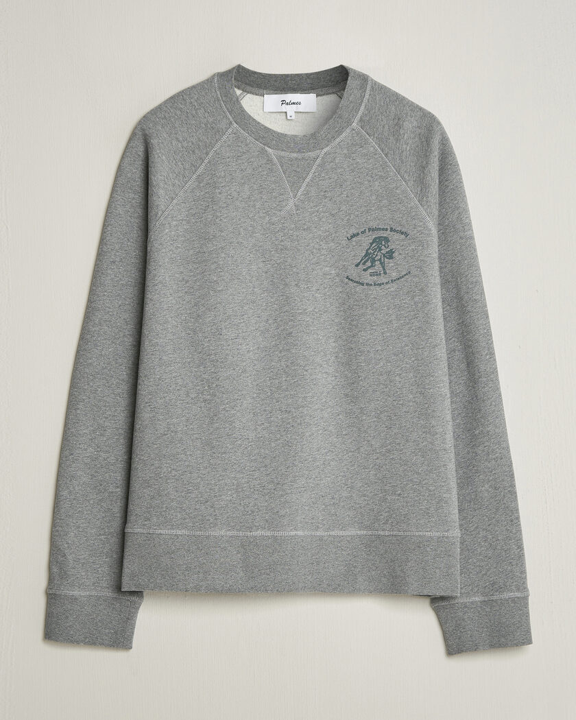 Palmes Lake Raglan Sweatshirt Grey Melange – Harmaa