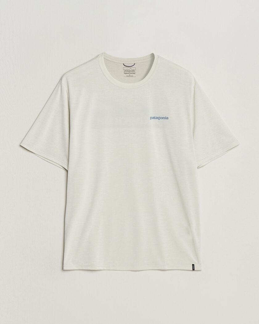 Patagonia Cap Cool Daily Logo T-Shirt Dyno White – Valkoinen