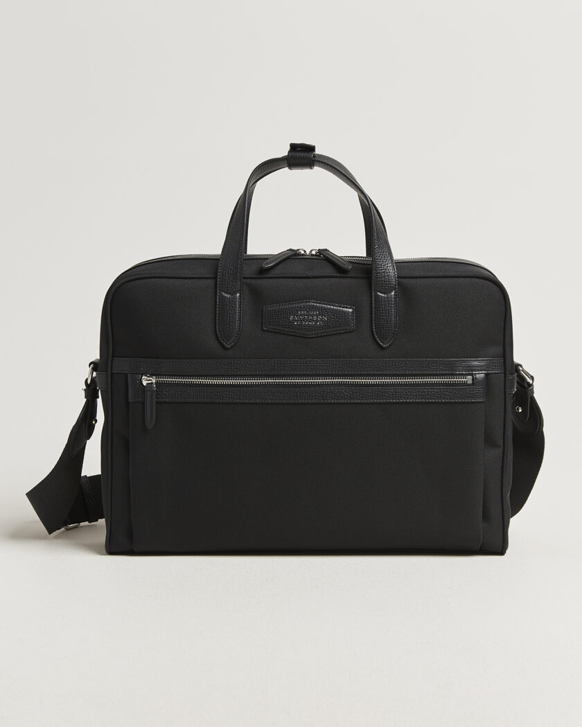 Smythson Canvas Norton Briefcase Black – Musta