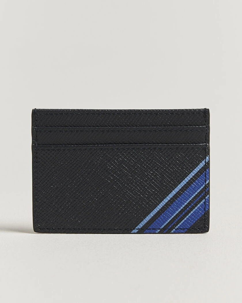 Smythson Panama Flat Cardholder  Navy – Sininen