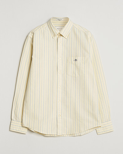 GANT Regluar Fit Classic Oxford Striped Shirt Light Mustard Yellow – Keltainen