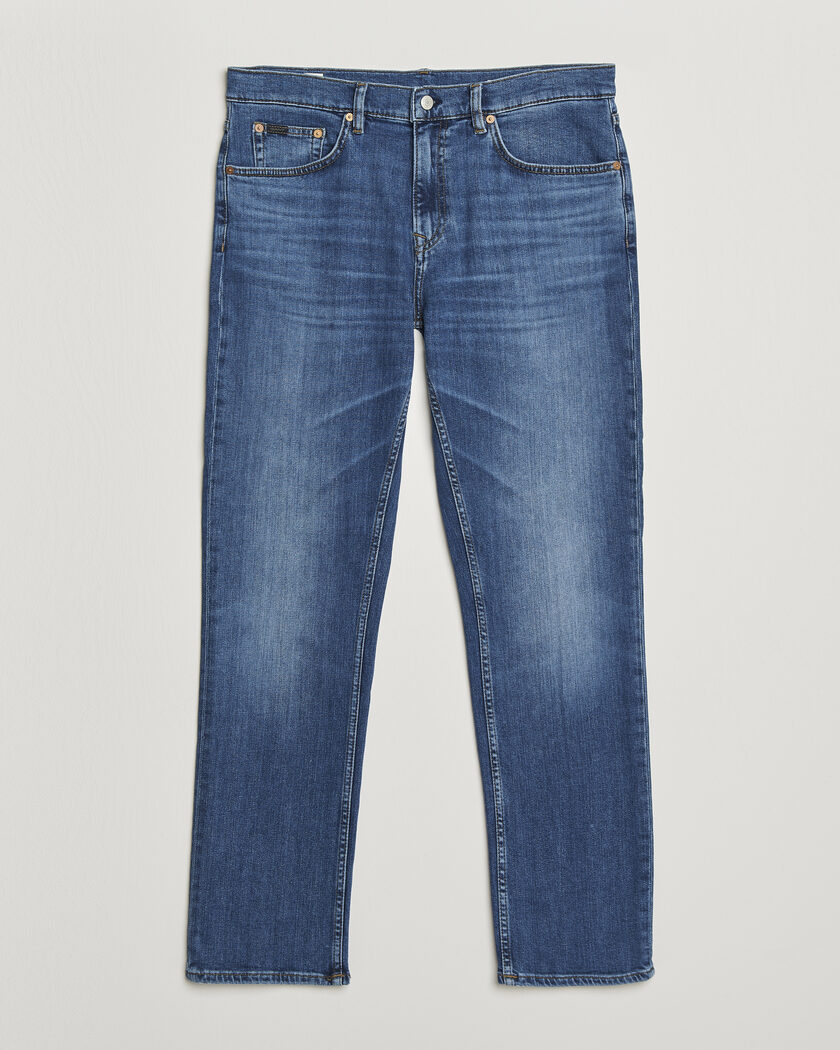 GANT Regular Fit Jeans Mid Blue Broken In – Sininen