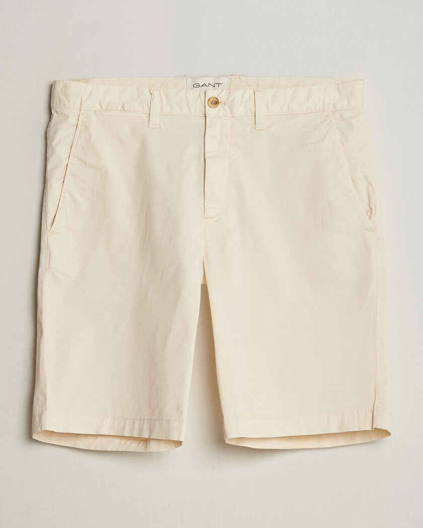 Gant Regular Sunfaded Shorts Cream – Valkoinen