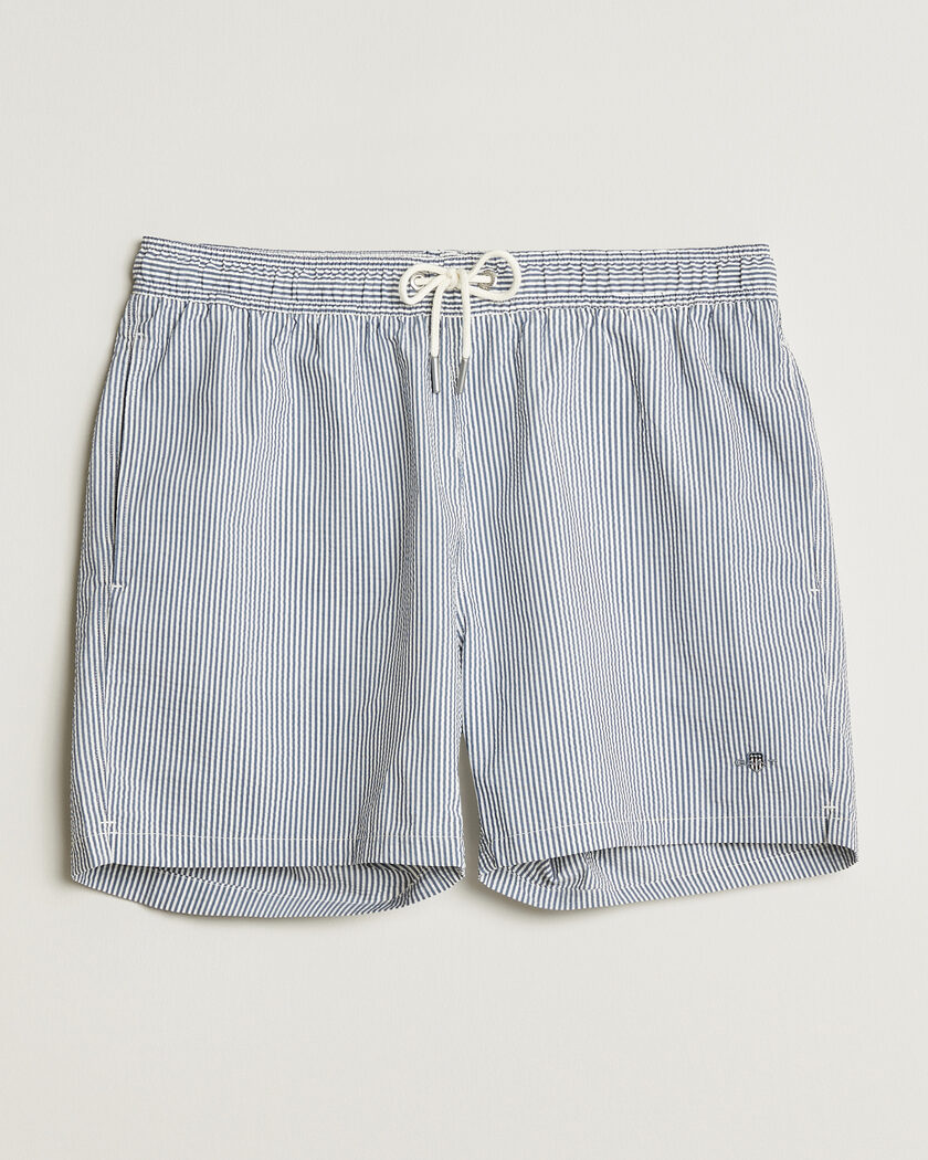 GANT Seersucker Striped Swimshorts Vintage Blue – Sininen