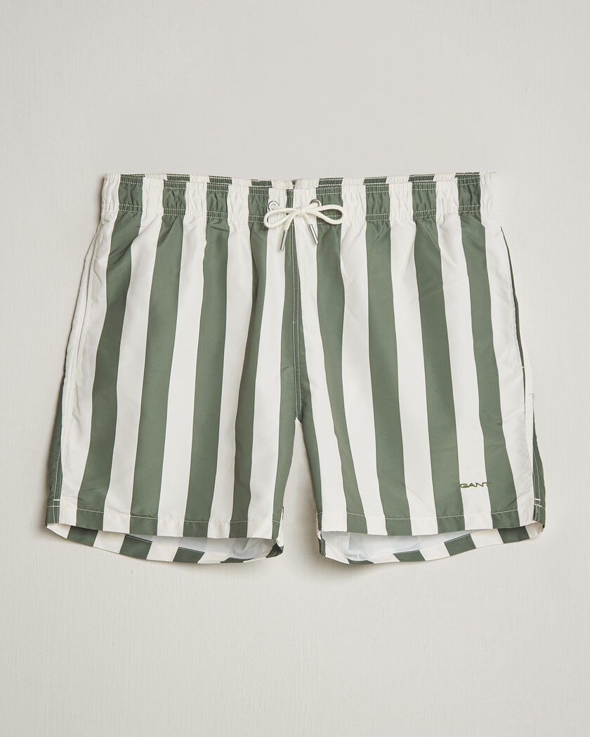 GANT Blockstriped Swimshorts Dry Herb Green – Vihreä