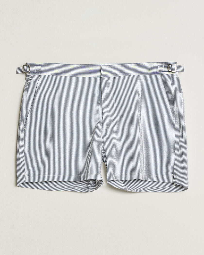 GANT Fitted Seersucker Swimshorts Vintage Blue – Sininen