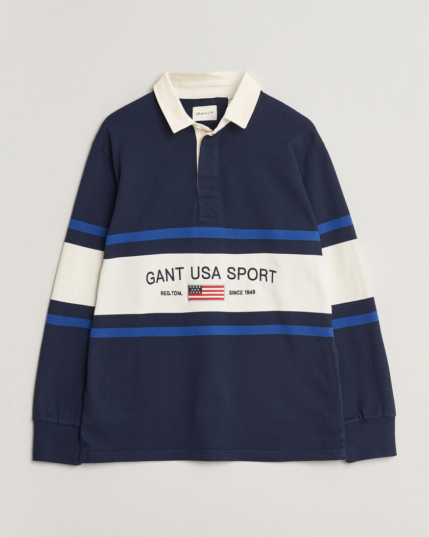 Gant Striped Rugger Evening Blue – Monivärinen