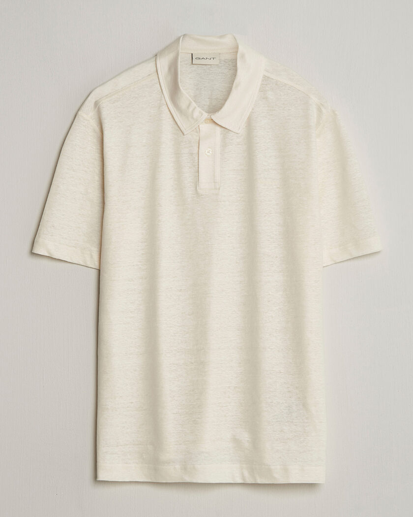 Gant Linen Polo Creamed White – Valkoinen