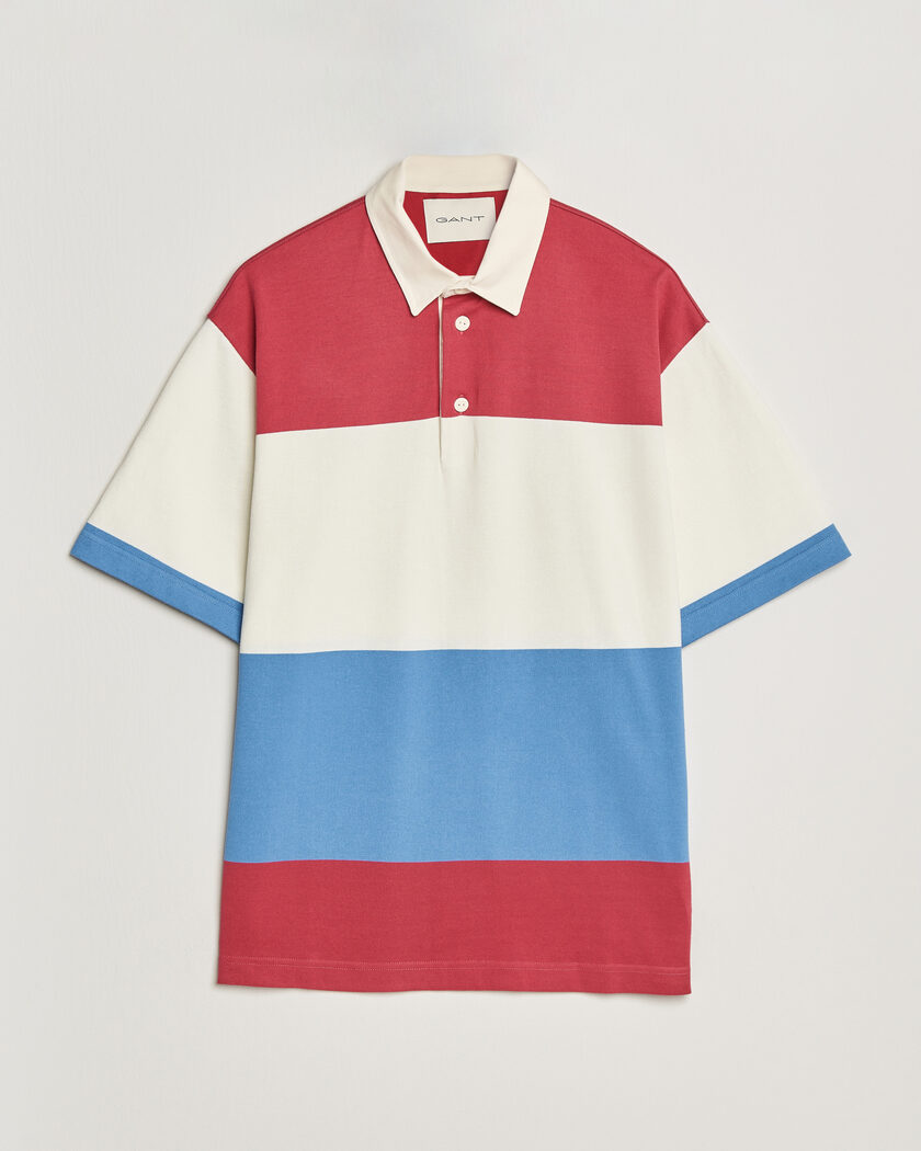 GANT Striped Short Sleeve Rugger Multi – Monivärinen