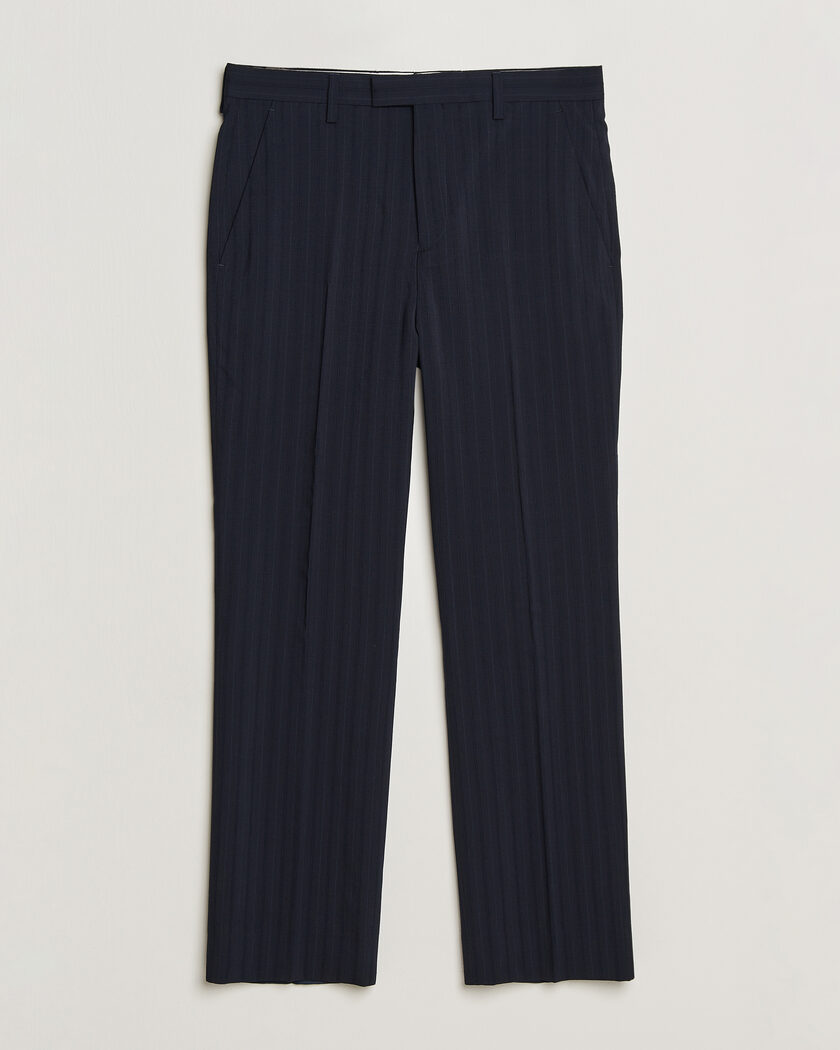 GANT Tonal Pinstriped Suit Pants Evening Blue – Sininen