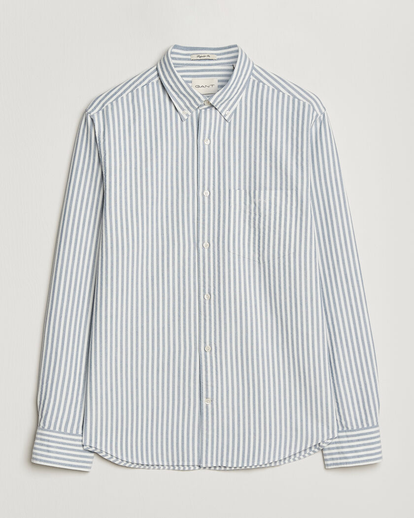 Gant Regular Fit Textured Striped Shirt Vintage Blue – Sininen