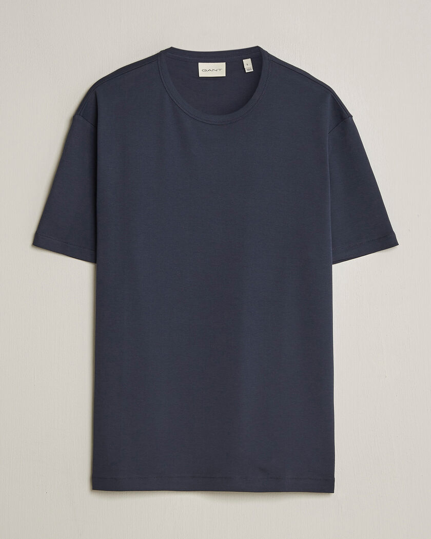 Gant Interlock Crew Neck T-Shirt Evening Blue – Sininen
