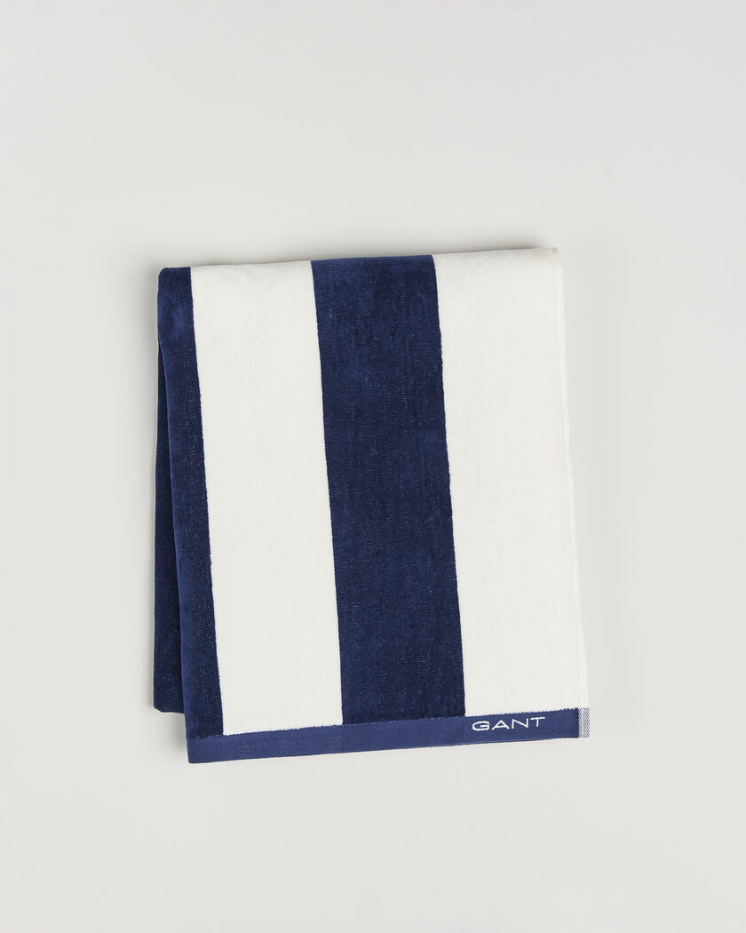 Gant Striped Beach Towel Vintage Blue – Sininen