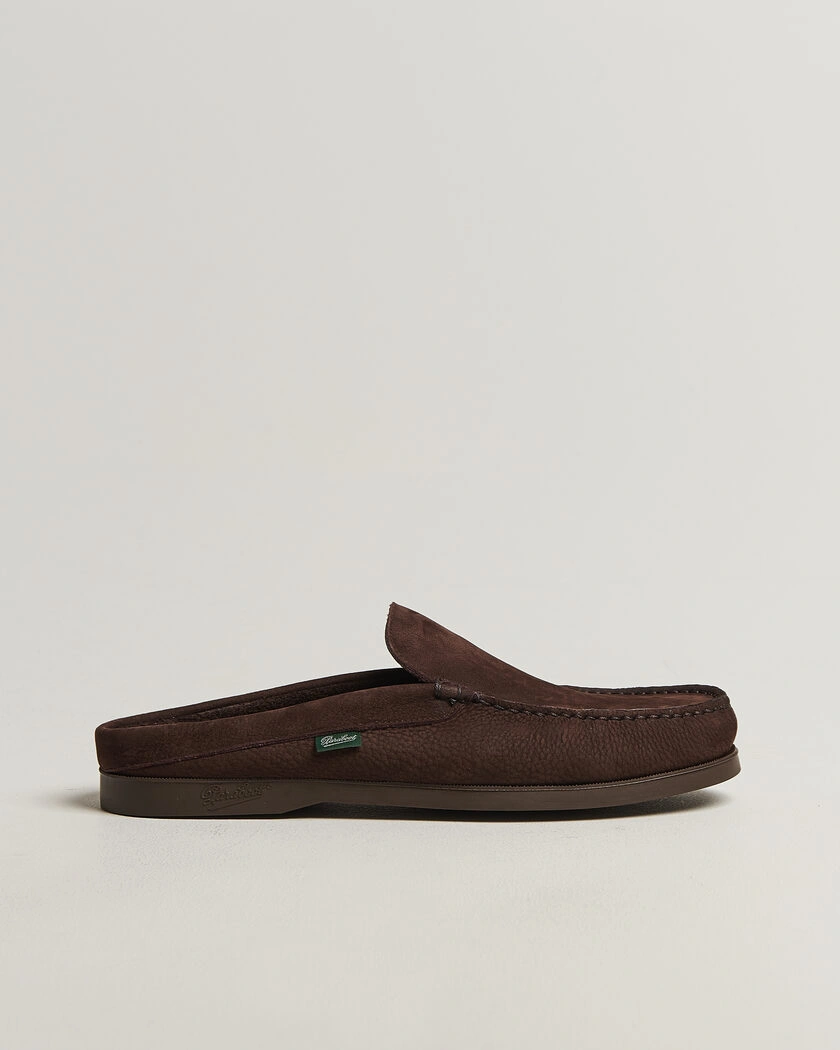 Paraboot Bahamas Slipper Chocolate Nubuck – Ruskea