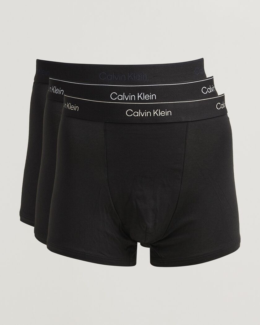 Calvin Klein 3-Pack Icon Cotton Stretch Relaxed Trunk Black – Musta