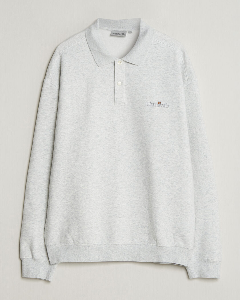 Carhartt WIP WIP Label Polo Sweatshirt Ash Heather – Harmaa
