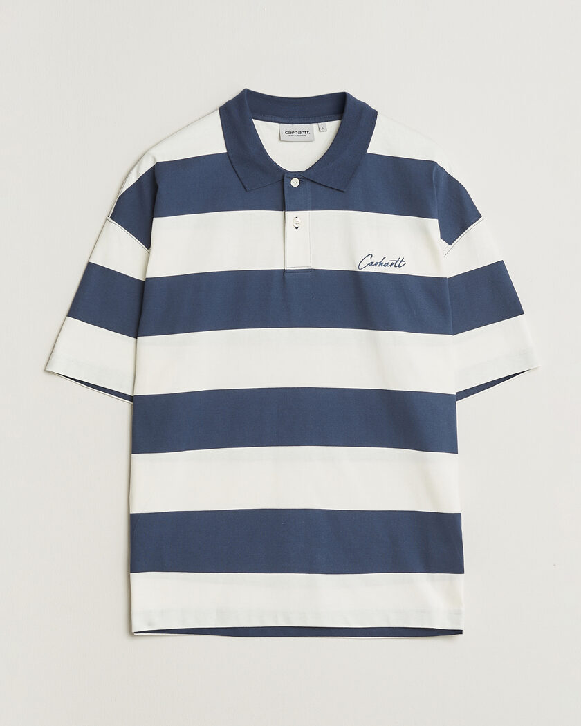 Carhartt WIP Delrey Polo Blue Stripe – Sininen