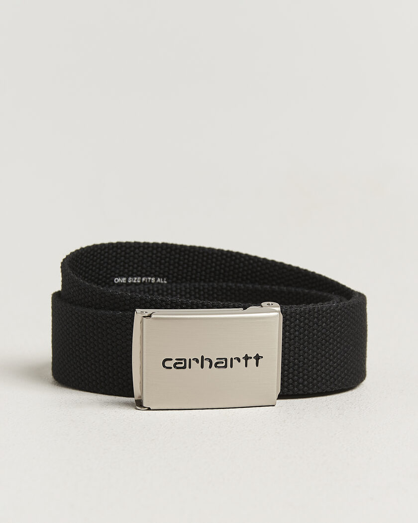 Carhartt WIP Clip Belt Chrome Black – Musta