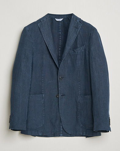 Boglioli K Jacket Linen Blazer Navy – Sininen