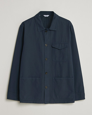 Boglioli Cotton Gabardine Work Jacket Navy – Sininen