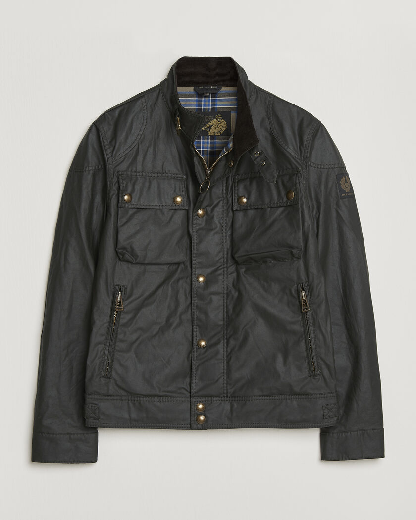 Belstaff Racemaster Waxed Jacket Faded Olive – Vihreä