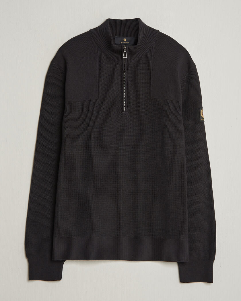 Belstaff Commander Half Zip Black – Musta